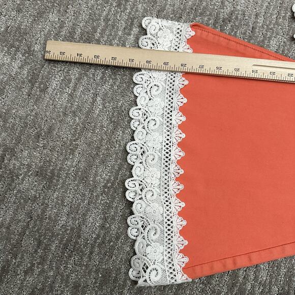 Lucky & Blessed Flare Pants Womens 2 Coral Lace Trim Boho Festival Retro Western - Picture 12 of 13